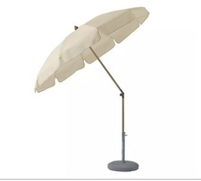 Glatz Alexo Sonnenschirm, 220 m, mit Volants, cream, NEU, NP 555€