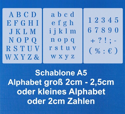 3er schablonen set - schablonen,