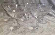 5 Stck. Floraler Schliff Glas