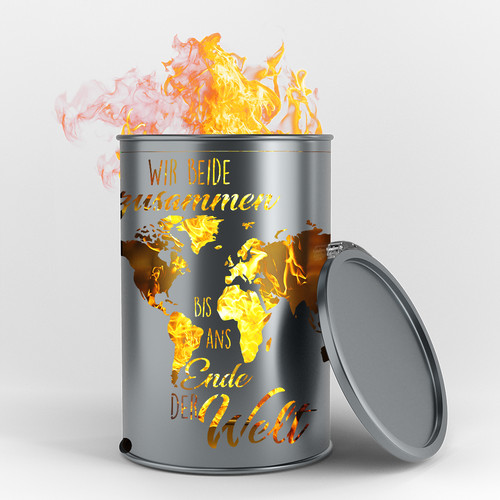 Feuertonne mit wir - -, beide