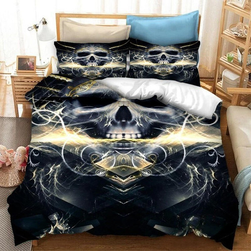 Dunkelgotik skull steppdecke - skull,