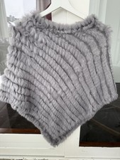 Poncho Cape Umhang Pelz Fell