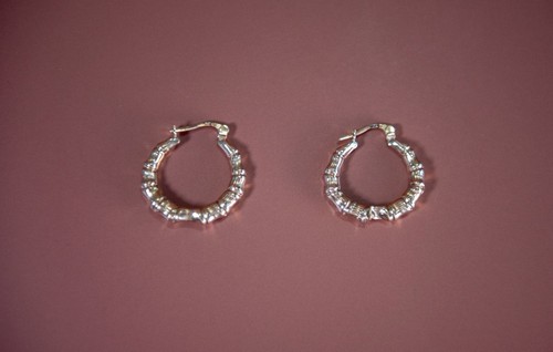14k gold bambus creolen - gold,