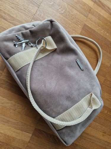 Tasche samt damen beige braun - tasche,