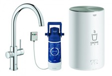 GROHE Red Duo Küchenarmatur und Boiler M-Size C-Auslauf chrom 30083001