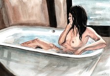 ORIGINAL Akt Aquarell A3