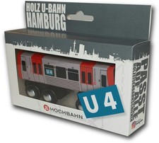Holzeisenbahn Anhänger U4 Hochbahn Hamburg Eisenbahn U-Bahn