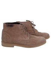 Strellson Brogue Stiefeletten Herren 45 Braun Wildleder Klassisch Lochmuster