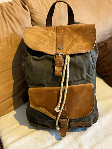 Rucksack canvas leder - rucksack, canvas-leder-optik