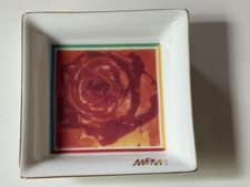 Goebel kleine Mara Porzellan quadratische Schale Rosen 8 x 8 cm 