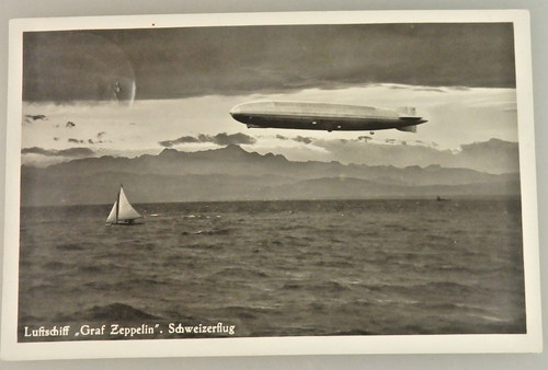 Foto postkarte luftschiff - postkarte,