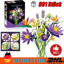 891 Stück Bausteine Blumen Künstliche Pflanzen Set inkl Blumen, Modellbausatz DE