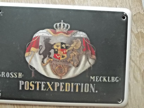 Emailleschild 500jahre post - emailleschild,