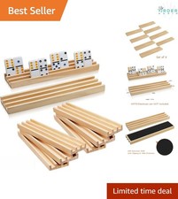 Wooden Domino Racks Set of 8