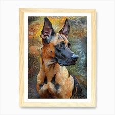 Belgischer Schäferhund Kunstdruck gerahmt Wandbild Poster Leinwanddruck Bild