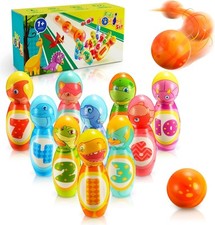 Kinder Bowling Set – 10 Kegel + 2 Kugeln, Lernspielzeug Indoor & Outdoor