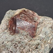 Großer roter Granat in Matrix