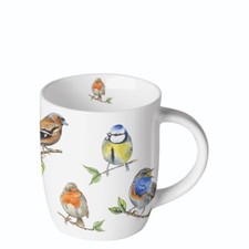 Ambiente Kaffeetasse Teetasse Becher Mug 0,2l  Vögel Vogelarten  Fine Bone China