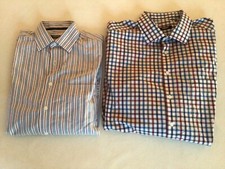 Walbusch Oberhemd Herren kariert Gr. 45/46, gestreift Gr. ca. 41-42