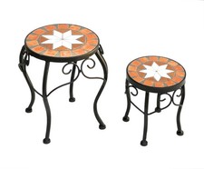 Blumenhocker Mosaik Metall 2er