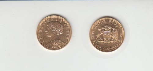 Goldmünze chile pesos - chile, 1976