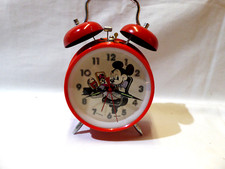  Disney Mickey Mouse Wecker, Digi Tech, Analog, Rot, Voll funktionstüchtig