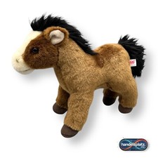 Plüti Plüschtier Pferd - Stofftier Braun Kuscheltier Sonneberg Vintage 25 cm