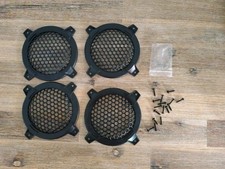 4er Set Auto-Lautsprecher-Schutzabdeckung aus Kunststoff schwarz