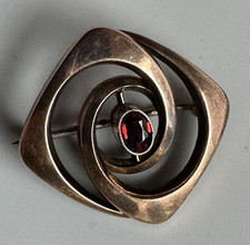 Biedermeier Brosche Bronze mit