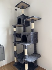 Kratzbaum Grau Über 2m Hoch Gebraucht Katzenbaum Katzenbaum