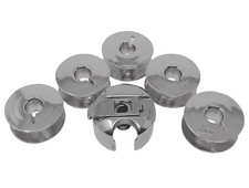 Spulenkapsel + 5 Metall Spulen für Veritas Columba Nähmaschinen (ehem. DDR)