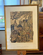 Lithographierte Federzeichnung