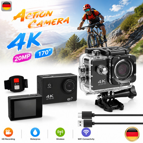 Sport kamera wasserdicht - 4k,
