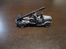 Alter Historischer  (Spur H0)  Militär ,Wehrmacht mit Geschütz ,Flak,Figur