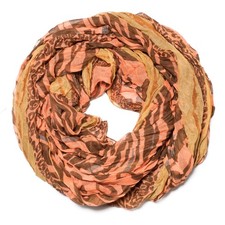 Loopschal Halstuch leichtes Tuch Mix Muster Leo Streifen Animal Print Mehrfarbig