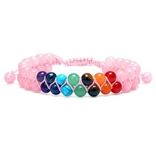 Armband chakra rosenquarz - armband, "chakra"