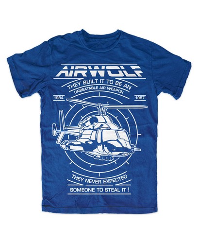 Airwolf shirt blau - airwolf,
