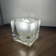 Peill & Putzler Ice Cube Tischleuchte Lampe Glas matt 70er Nachttischlampe