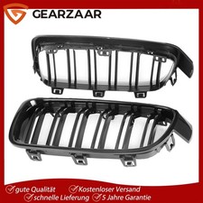SCHWARZ für BMW 3er F30 F31 F35 Touring Nieren Grill GLANZ Doppelsteg