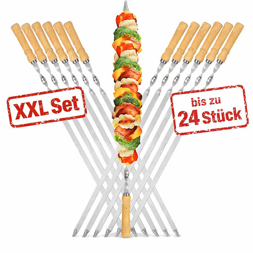 Bbq grillspieße 55cm xxl set - 55cm,