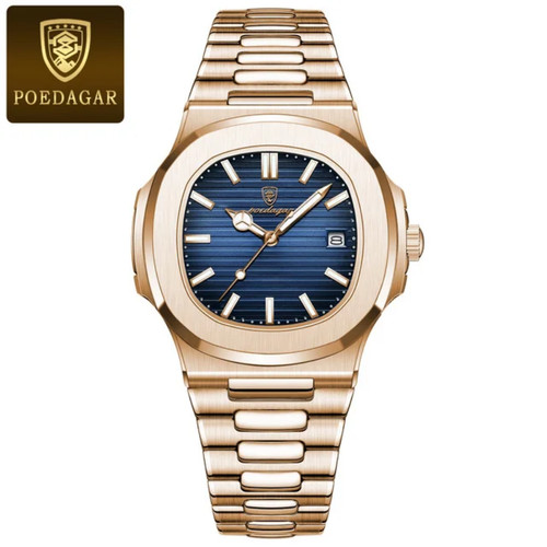 Rosegold blau armbanduhr - rosegold,