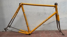 Rickert Rennradrahmen Stahl Gelb 57cm mit Doris Streifen Sammlerstück