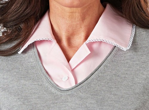 Hübscher krageneinsatz rosa - hÜbscher,