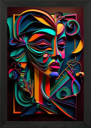 Picasso stil gerahmtes - picasso,