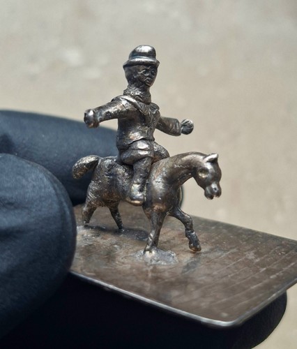 Alte silber figur reiter - silber, auf