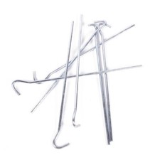 7 Zeltbefestigungspfähle 180 mm aus Stahl Sardine Camping Wandern