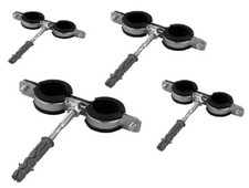 Doppel Rohrschellen 3/8" 1/2" 3/4" 1" Gelenkrohrschellen Stockschrauben