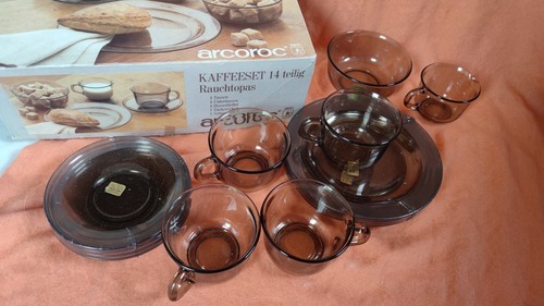 Arcoroc rauchglas kaffeeset - arcoroc,