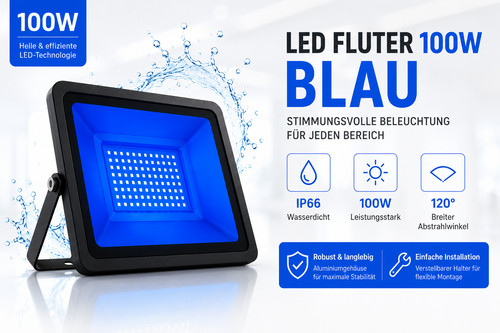 Led fluter blau 100w ip66 - led,