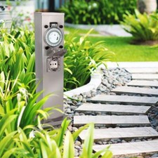 Garten Steckdosensäule für